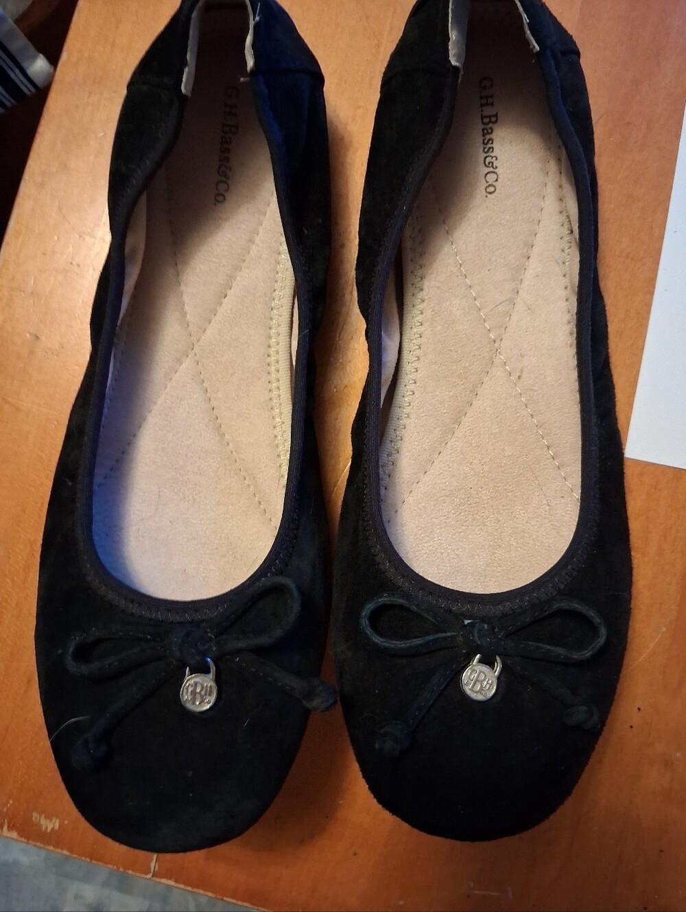 G.H. Bass & Co. Women's Black Suede Flats